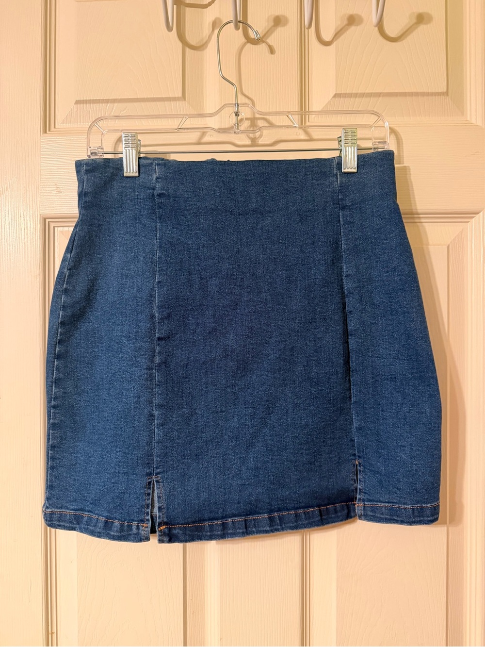 Classic Denim Mini Skirt | Dark Wash High Waist | size M - Picture 1 of 5